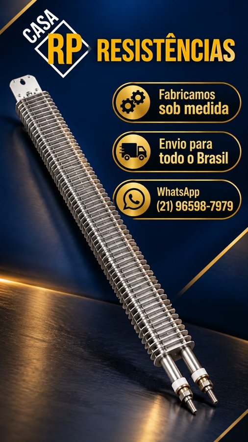 Resistência aletada para estufa e secagem — Casa RP