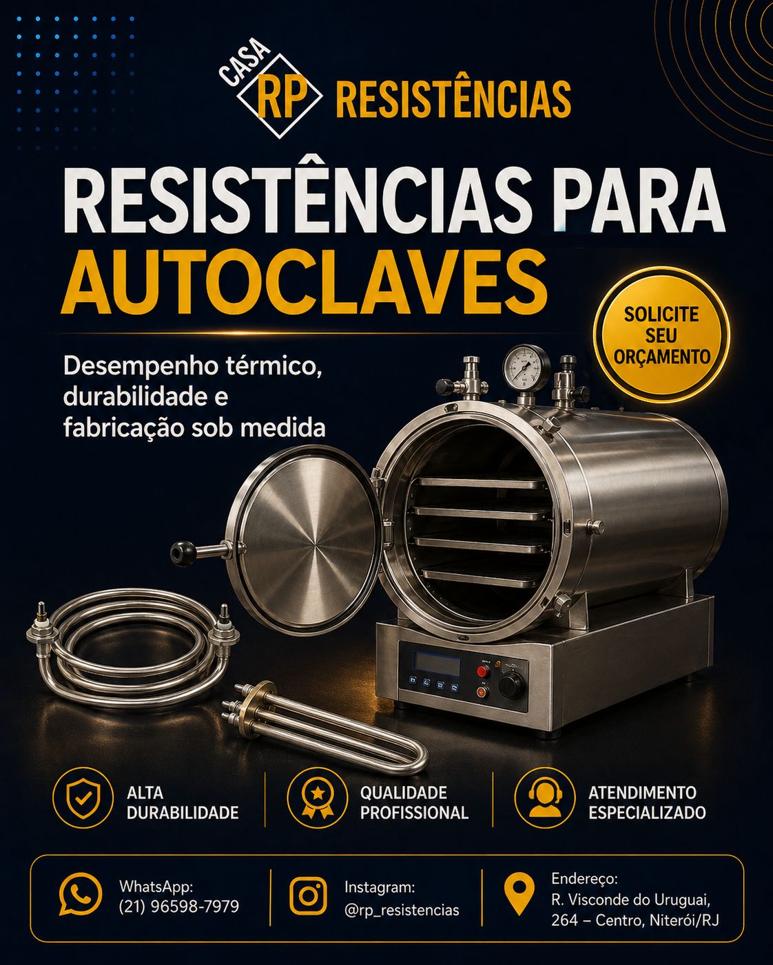 Resistências para autoclaves