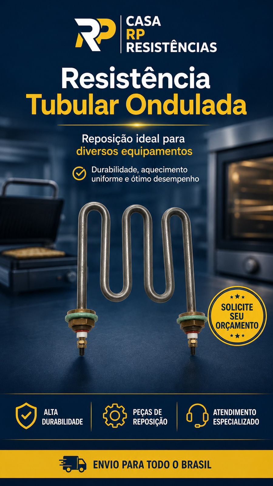 Resistências tubulares em U e onduladas