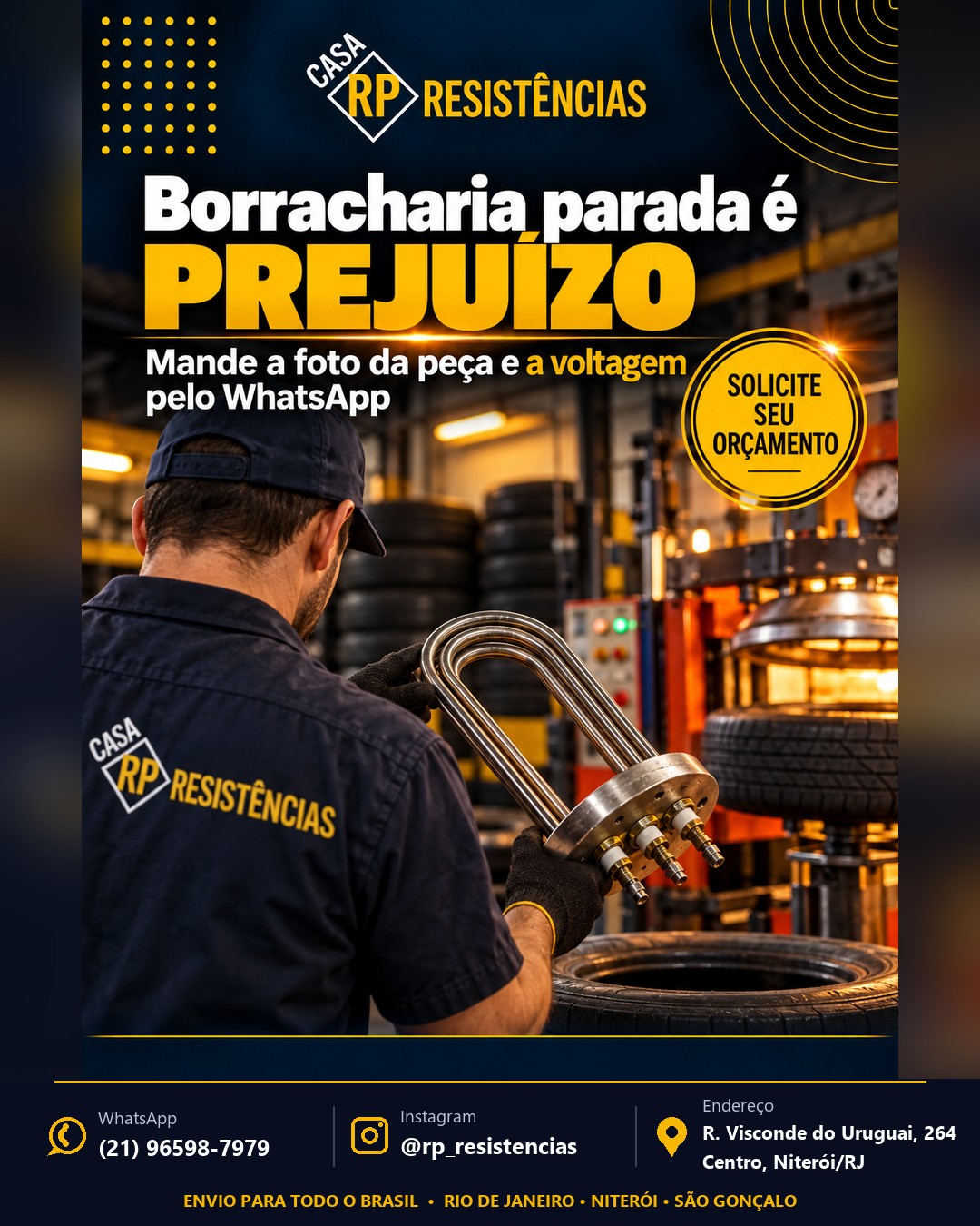 Borracharia parada é prejuízo — Casa RP Resistências, Niterói