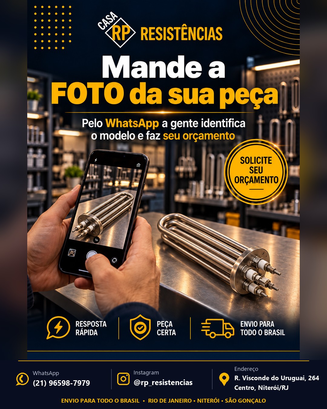 Identifique sua resistência elétrica com precisão — Casa RP Resistências, Niterói