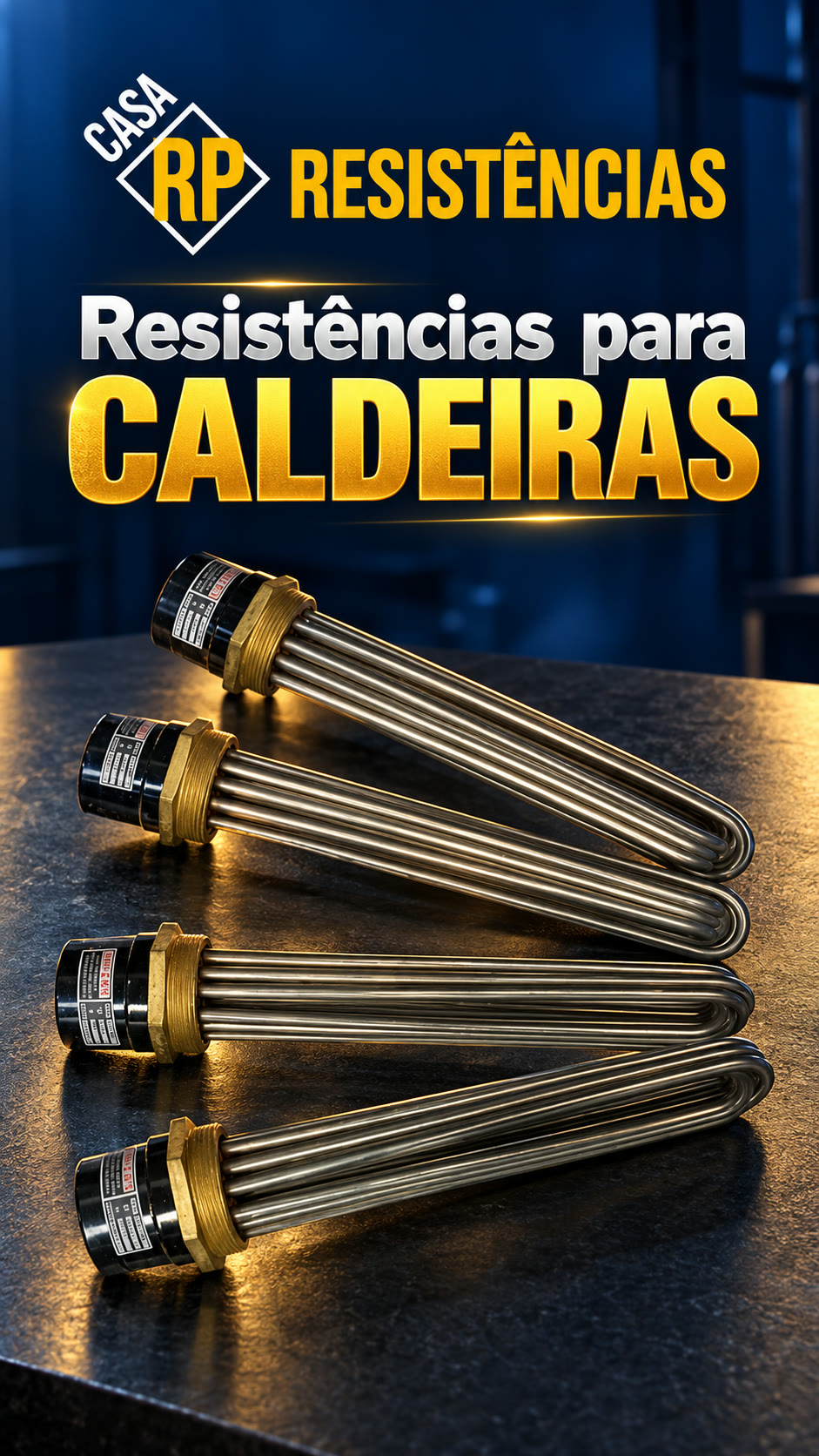Resistência para CALDEIRAS ♨️ Vapor industrial com segurança e alto desempenho — Casa RP Resistências, Niterói
