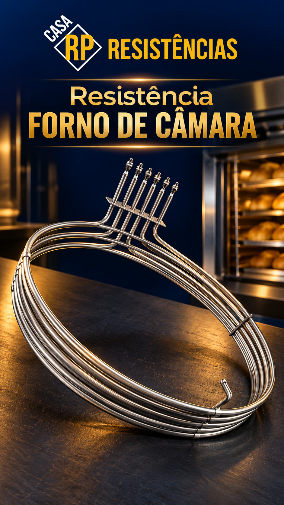 Resistência para FORNO DE CÂMARA 🍞 Lastro aquecido por igual, pão e pizza perfeitos — Casa RP Resistências, Niterói