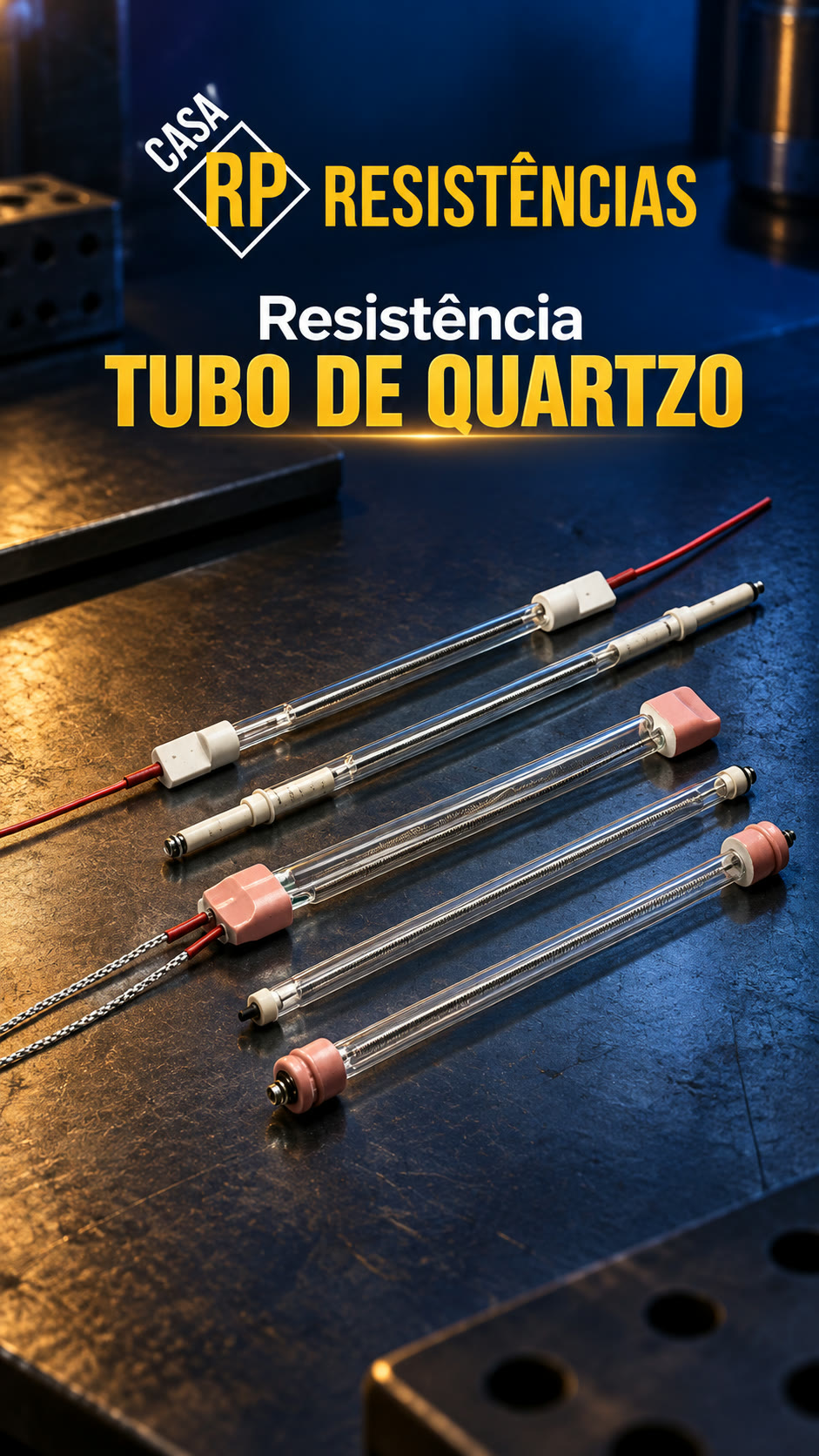 Resistência TUBO DE QUARTZO ✨ Aquecimento por infravermelho, rápido e eficiente — Casa RP Resistências, Niterói