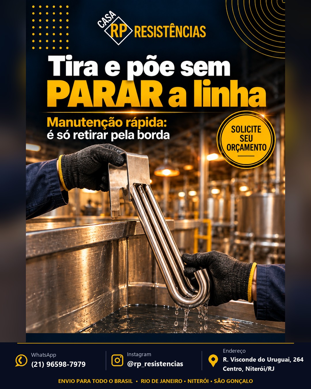 Resistências que não falham: performance garantida para sua produção — Casa RP Resistências, Niterói