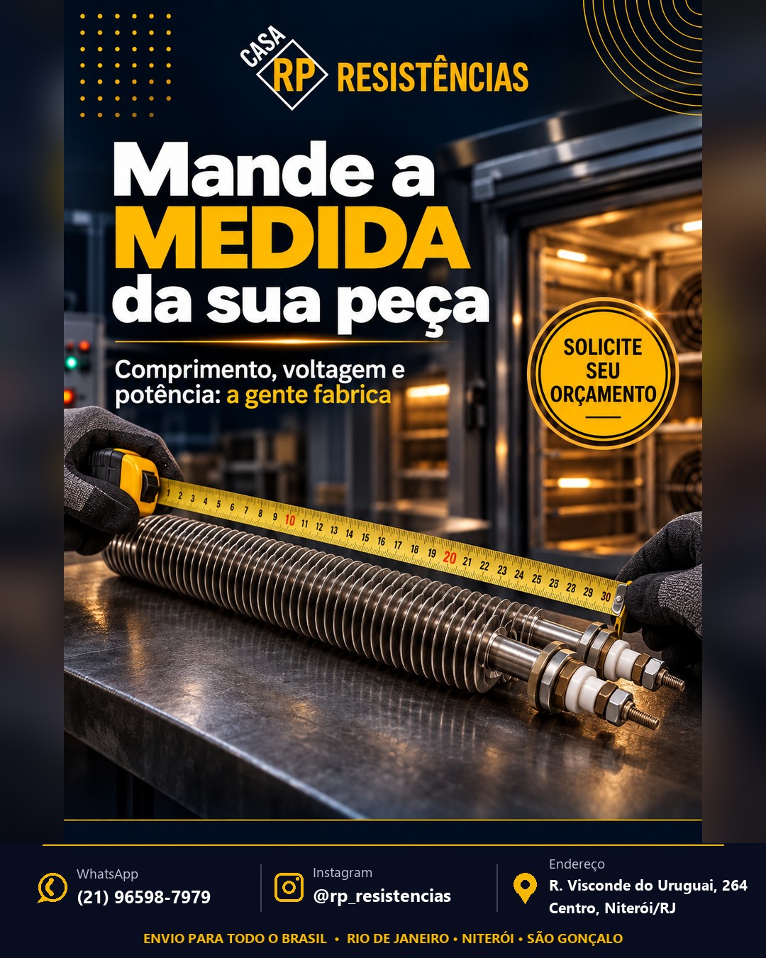 Resistências sob medida para sua aplicação técnica e comercial — Casa RP Resistências, Niterói
