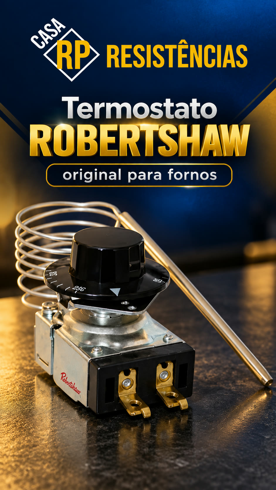 Termostato ROBERTSHAW ORIGINAL 🌡️ Para forno e fogão industrial — Casa RP Resistências, Niterói